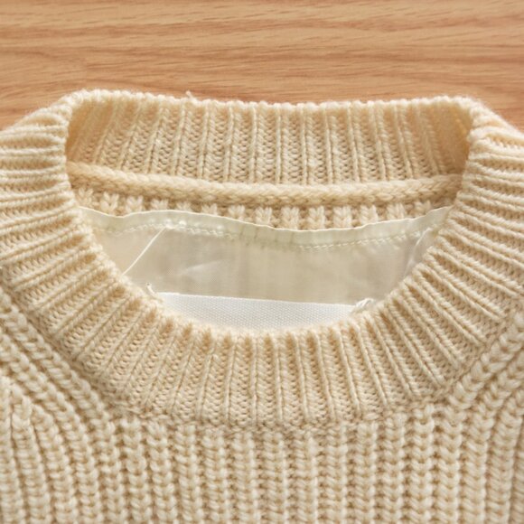 MAISON MARGIELA Women's Knit Beige Wool Sweater, Sizer S, Made in Italy - Picture 3 of 11